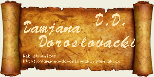 Damjana Doroslovački vizit kartica